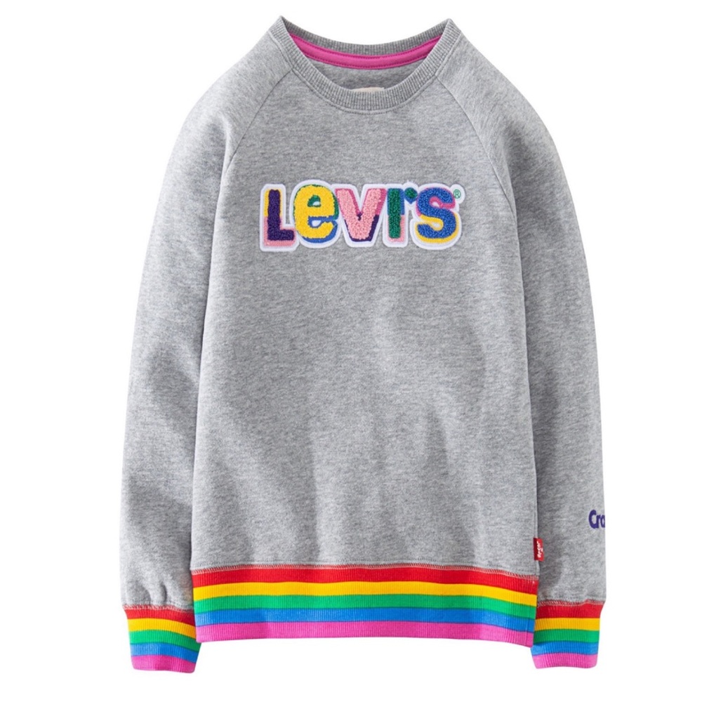 NWT Levi’s x Crayola Rainbow Sweatshirt girls size 5/6